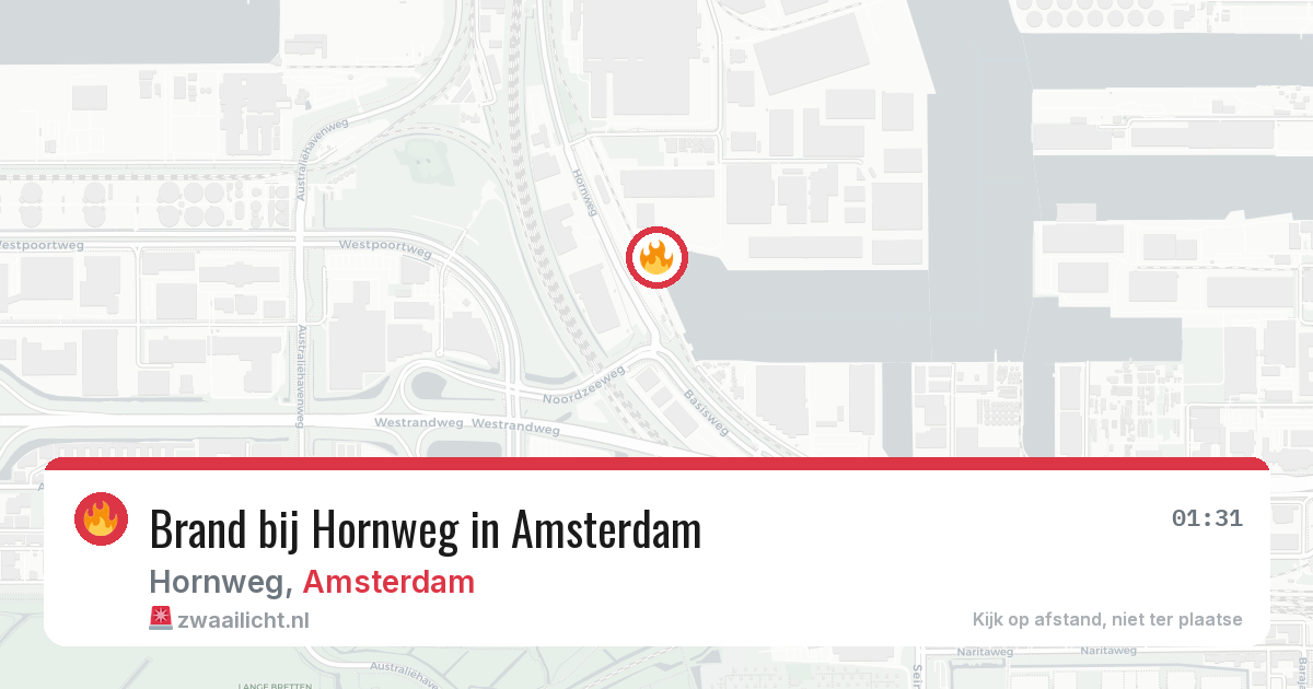 Brand bij Hornweg in Amsterdam — 31 jul 2026
