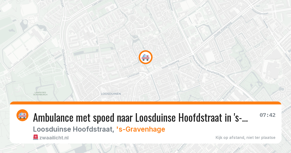 Ambulance met spoed naar Loosduinse Hoofdstraat in 's-Gravenhage — 7 jul 2026