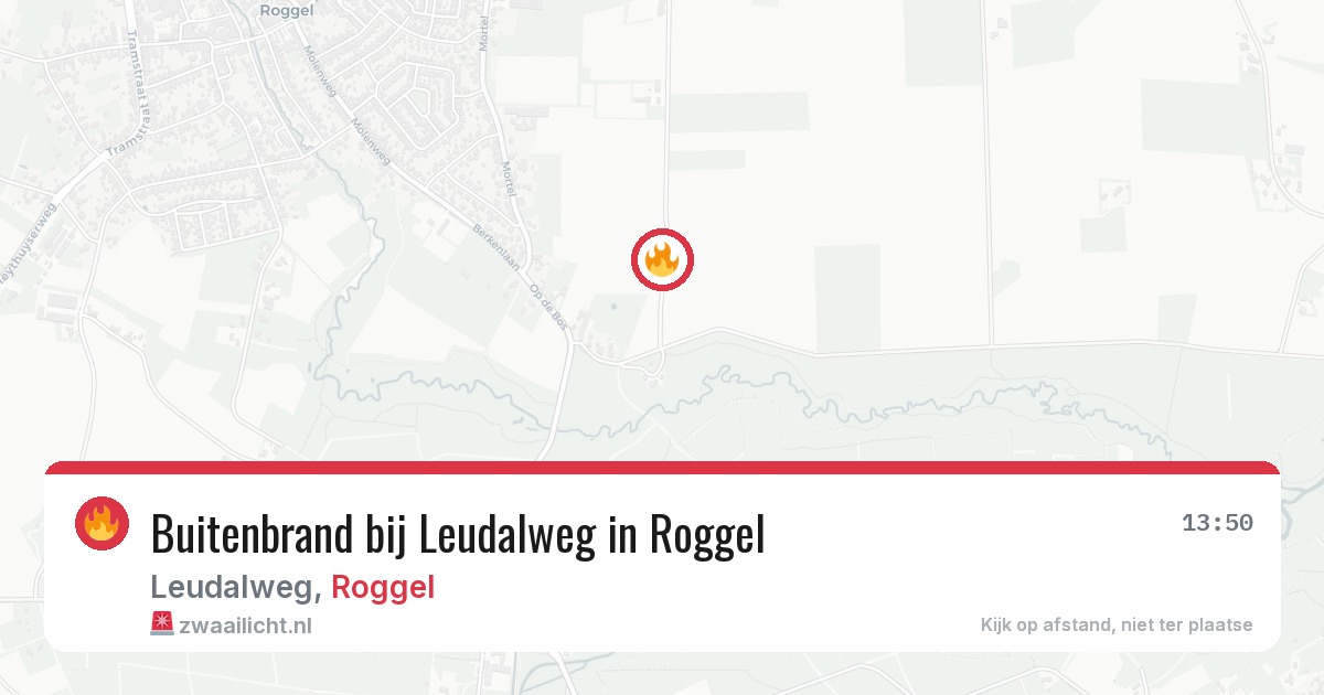 Buitenbrand bij Leudalweg in Roggel — 19 mrt 2026