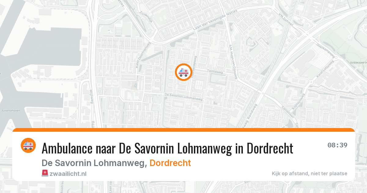 Ambulance naar De Savornin Lohmanweg in Dordrecht — 12 aug 2026