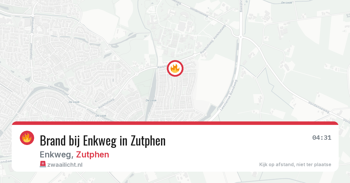Brand bij Enkweg in Zutphen — 4 mei 2026
