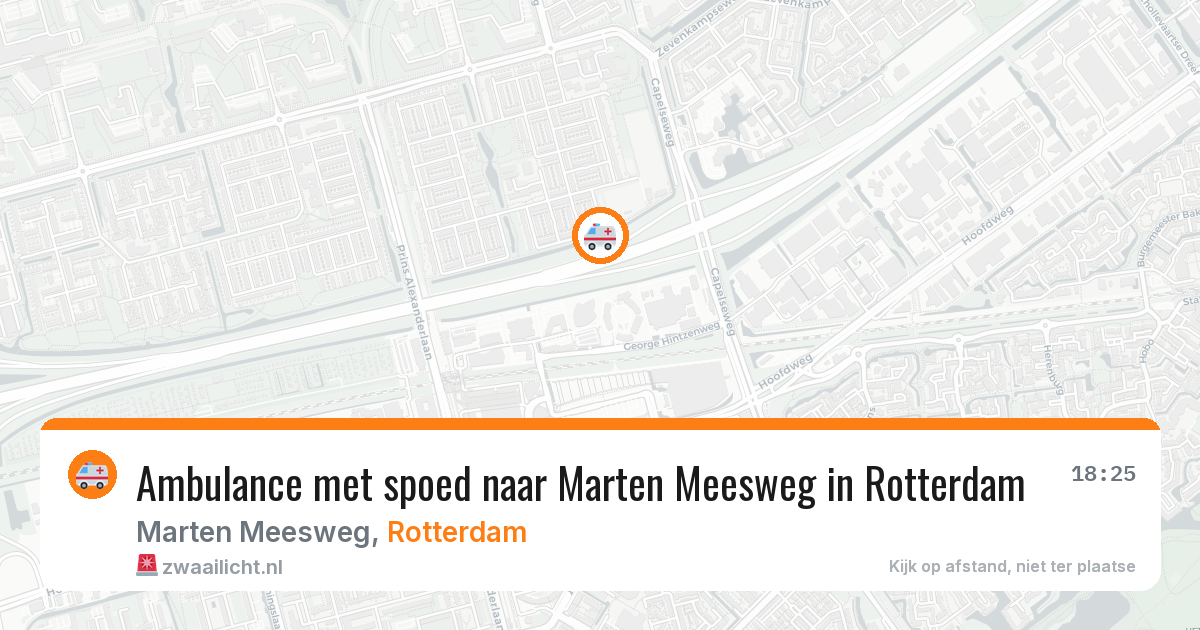Ambulance met spoed naar Marten Meesweg in Rotterdam — 16 mrt 2026