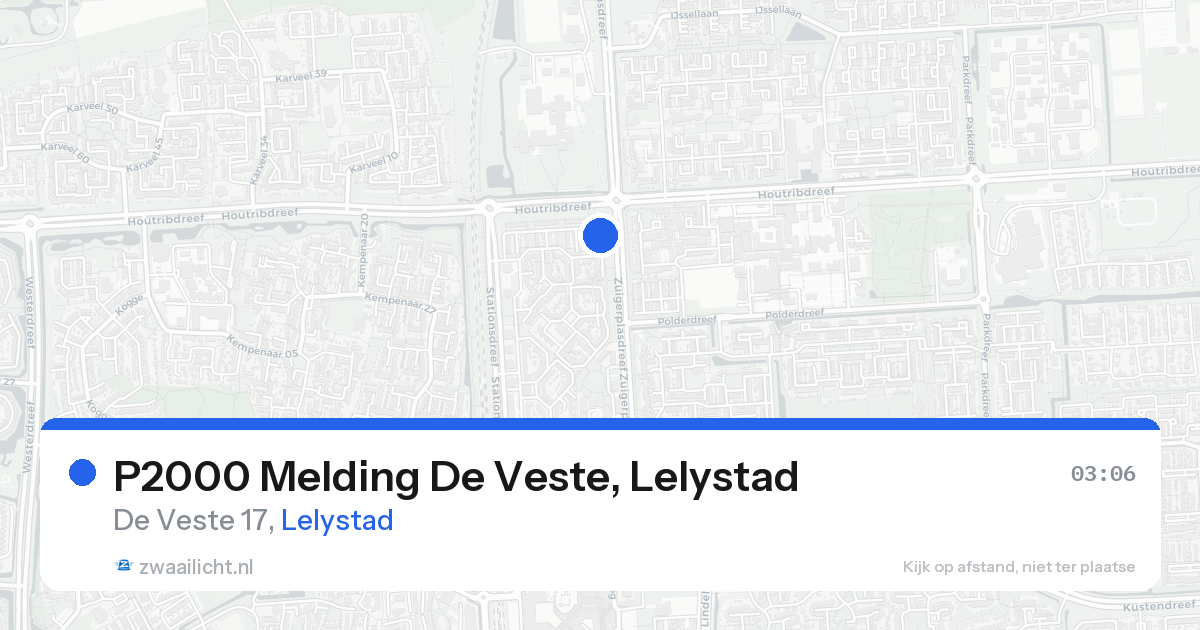 P2000 Melding De Veste, Lelystad — 22 aug 2026
