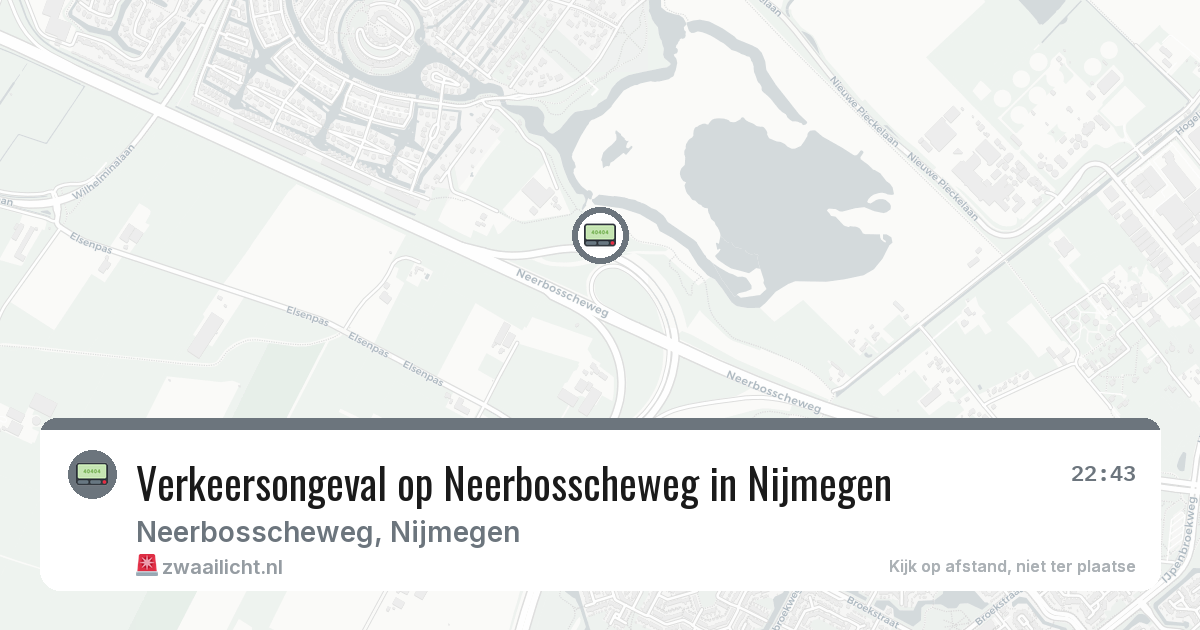 Verkeersongeval op Neerbosscheweg in Nijmegen — 29 jan 2026