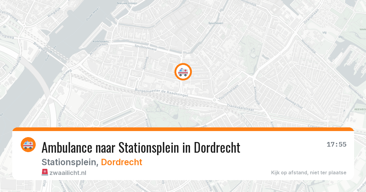Ambulance naar Stationsplein in Dordrecht — 27 jun 2026