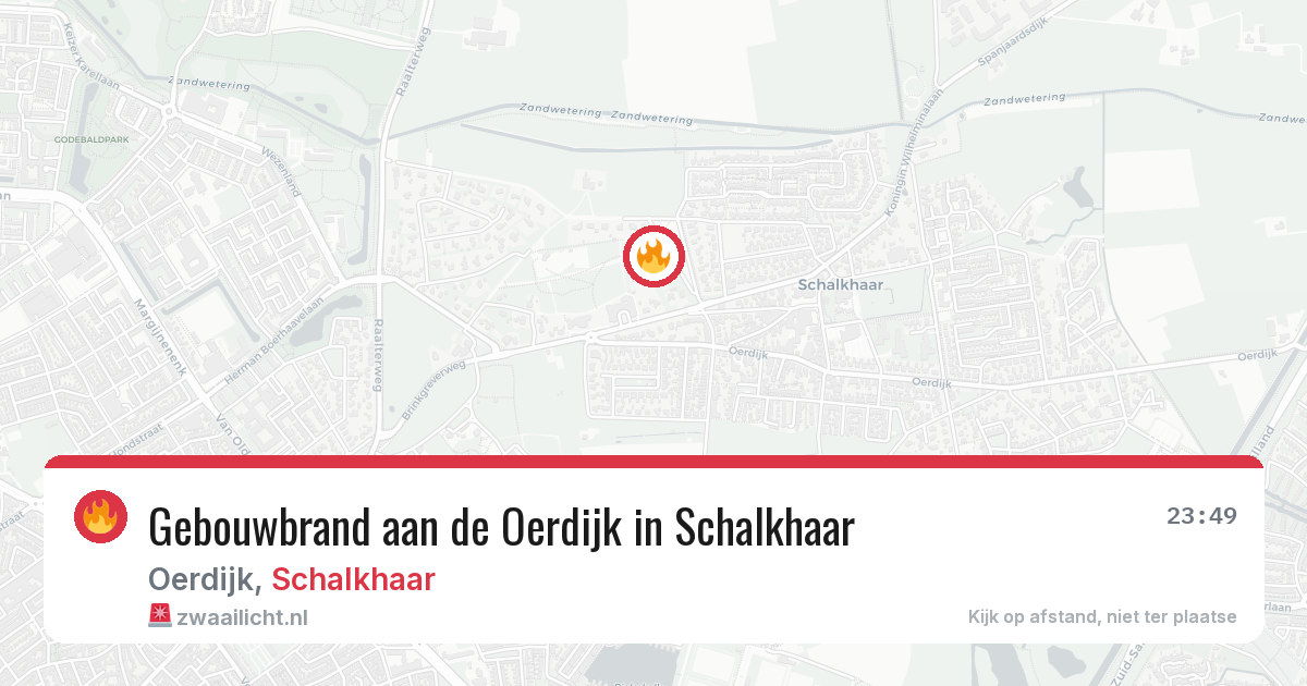 Gebouwbrand aan de Oerdijk in Schalkhaar — 17 mrt 2026