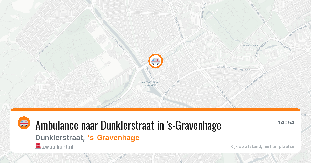 Ambulance naar Dunklerstraat in 's-Gravenhage — 16 mrt 2026