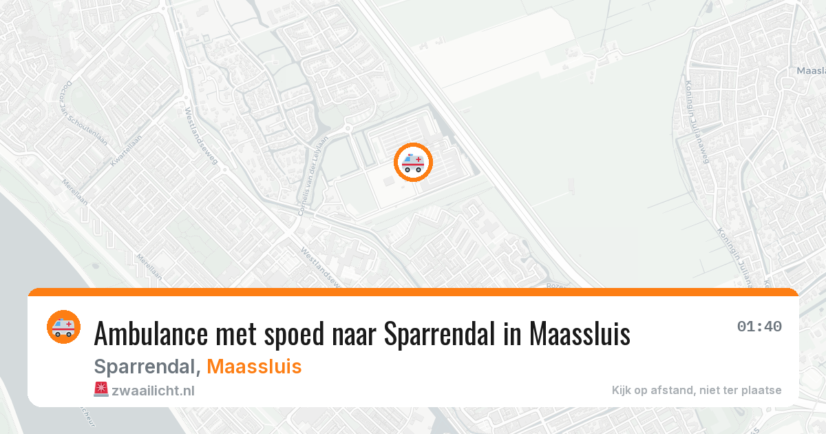 Ambulance met spoed naar Sparrendal in Maassluis — 21 mrt 2026