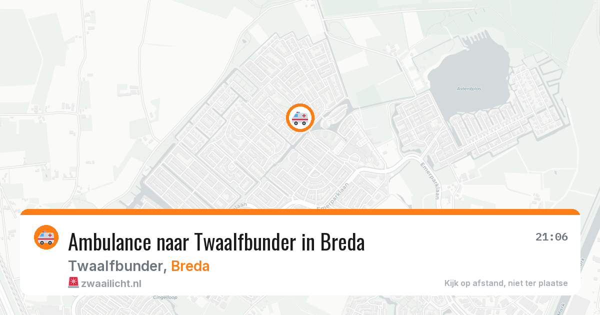 Ambulance naar Twaalfbunder in Breda — 18 mrt 2026