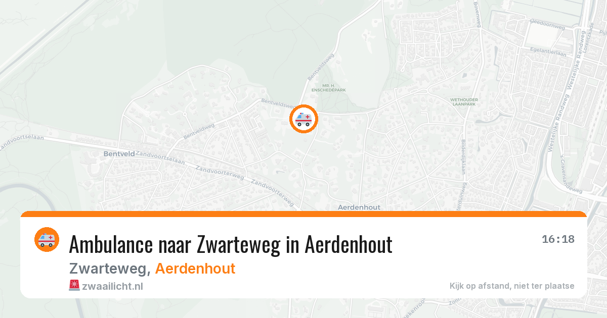 Ambulance naar Zwarteweg in Aerdenhout — 17 mei 2026