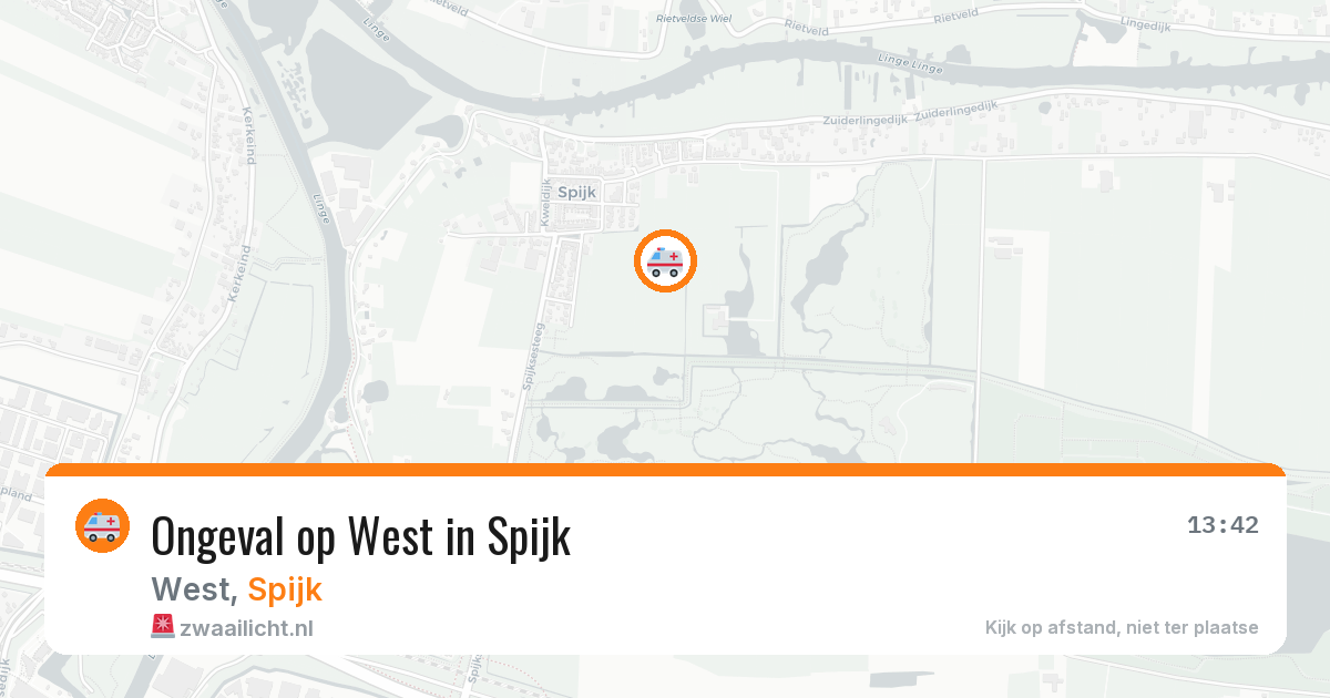 Ongeval op West in Spijk — 28 jul 2026