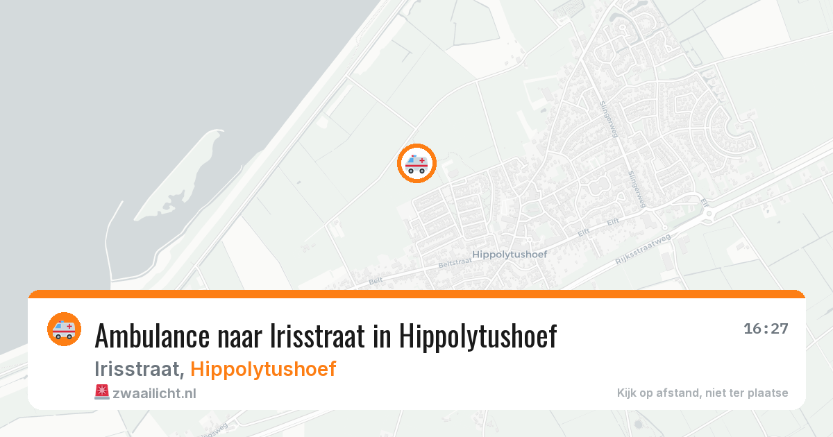 Ambulance naar Irisstraat in Hippolytushoef — 12 aug 2026