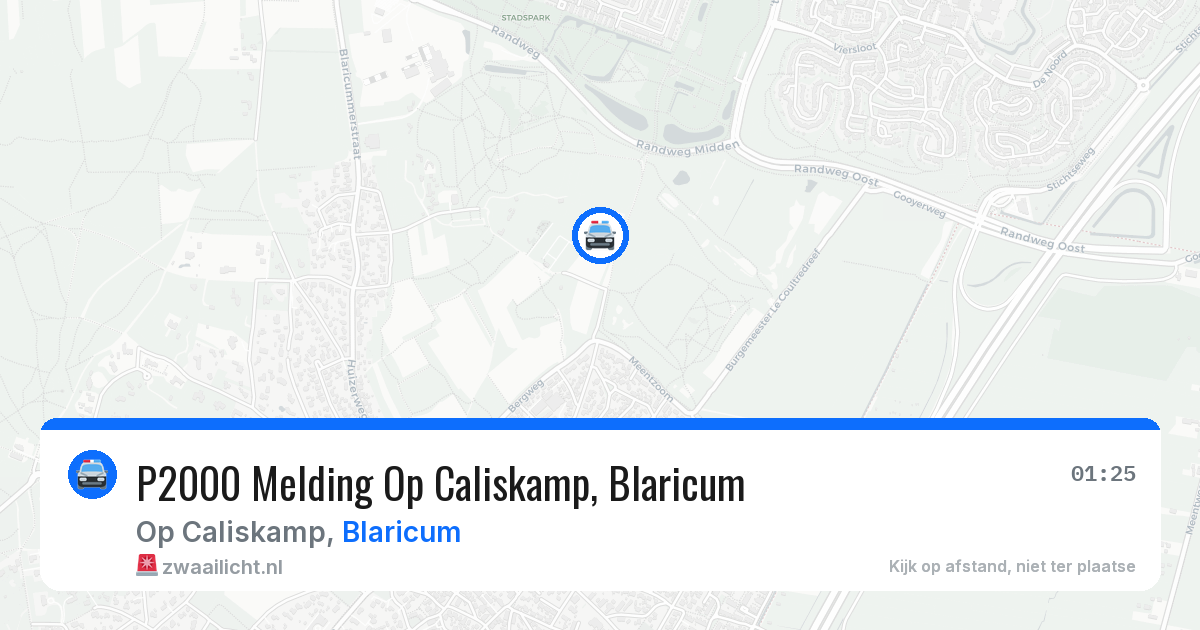 P2000 Melding Op Caliskamp, Blaricum — 14 jun 2026