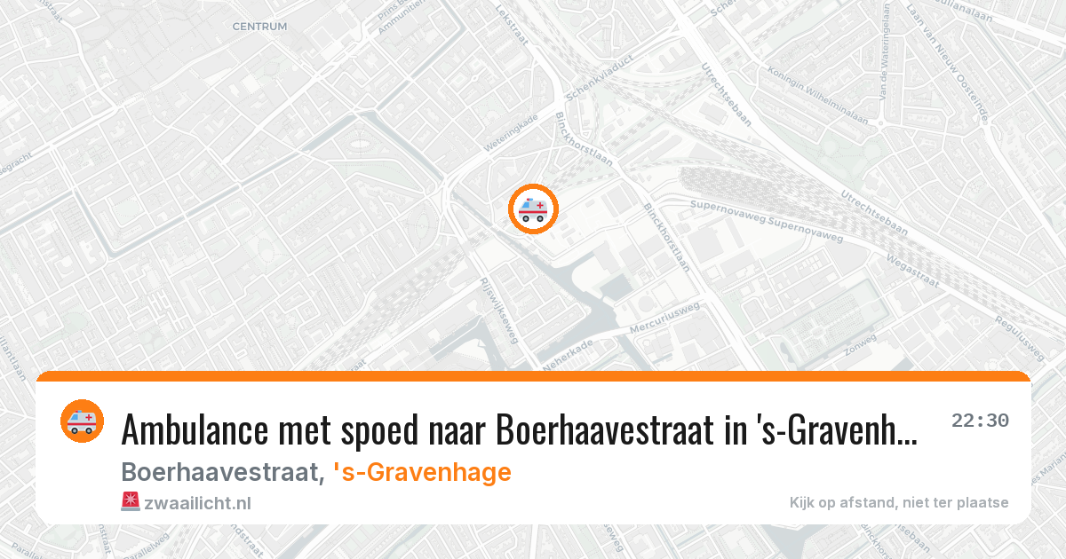 Ambulance met spoed naar Boerhaavestraat in 's-Gravenhage — 27 jun 2026