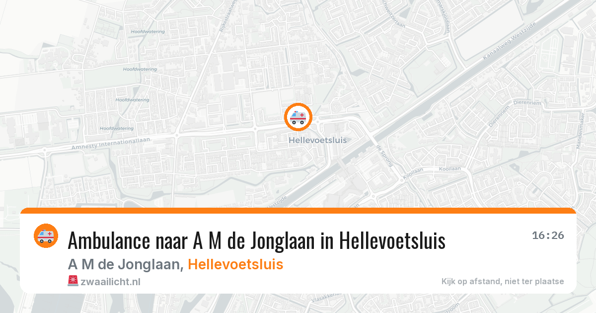 Ambulance naar A M de Jonglaan in Hellevoetsluis — 16 mrt 2026