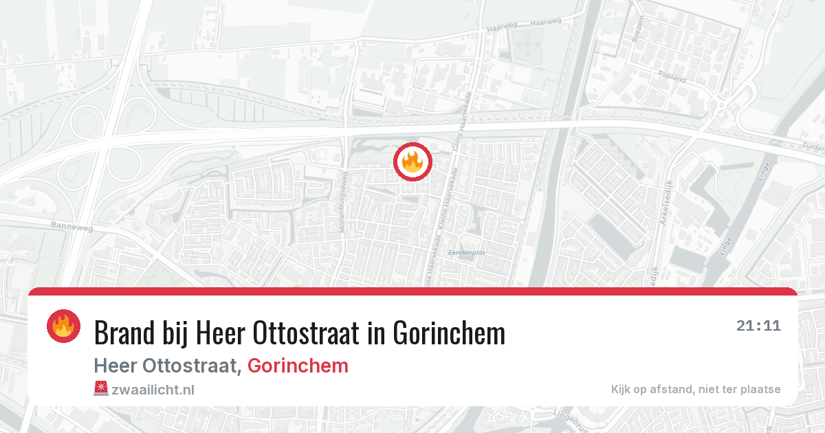 Brand bij Heer Ottostraat in Gorinchem — 14 aug 2026