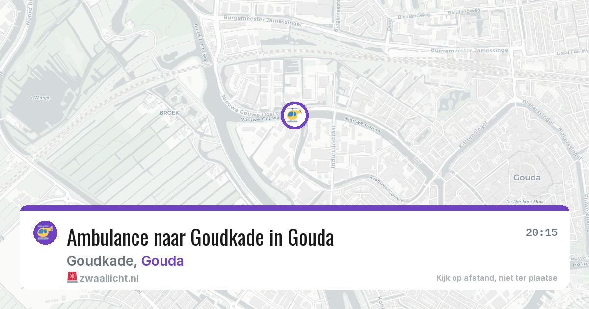Ambulance naar Goudkade in Gouda — 3 jul 2026