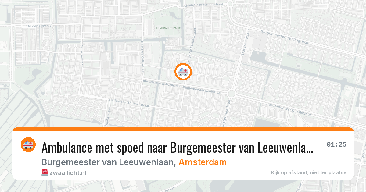 Ambulance met spoed naar Burgemeester van Leeuwenlaan in Amsterdam — 9 feb 2026
