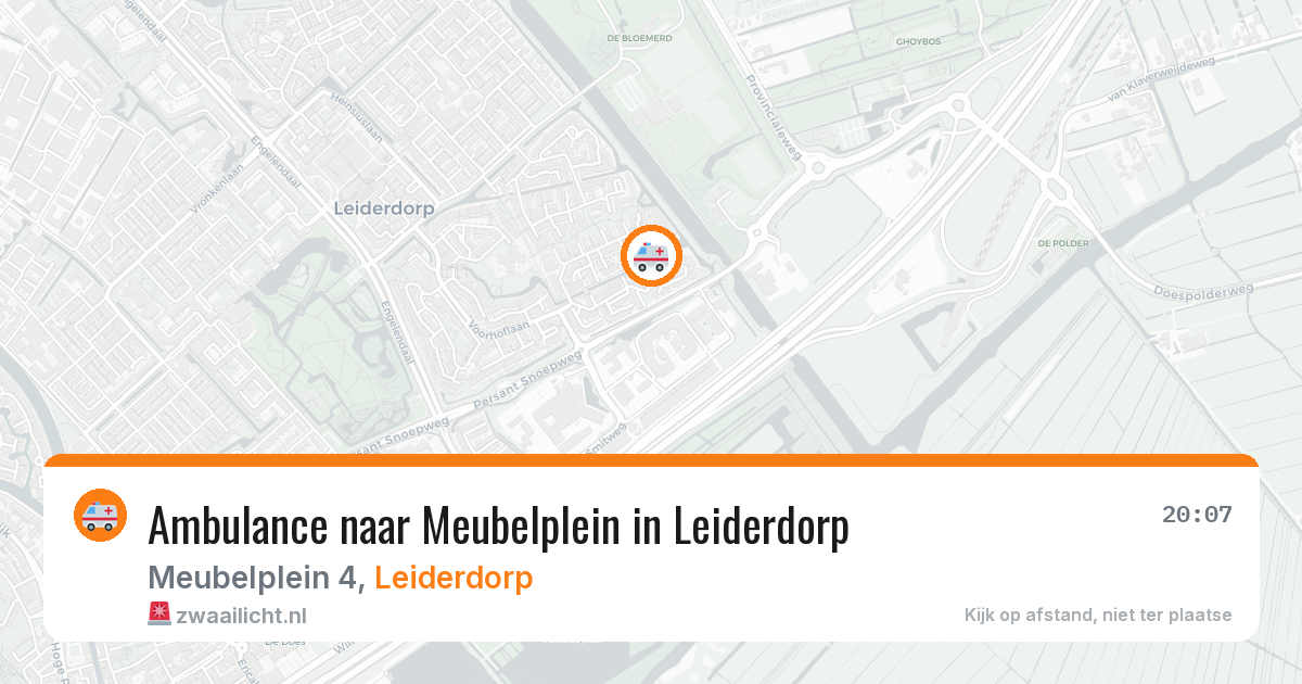 Ambulance naar Meubelplein in Leiderdorp — 5 aug 2026