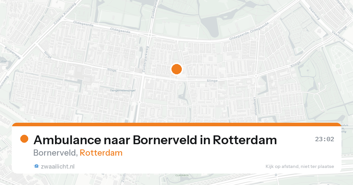 Ambulance naar Bornerveld in Rotterdam — 23 aug 2026