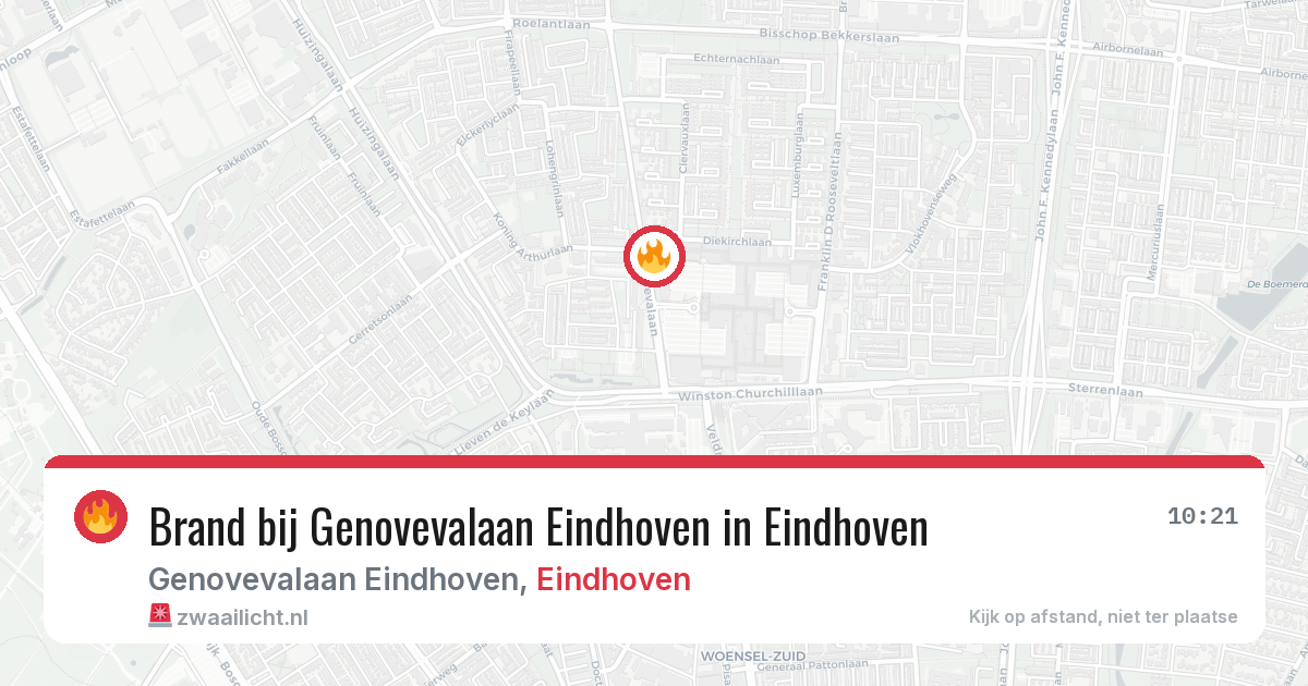 Brand bij Genovevalaan Eindhoven in Eindhoven — 3 jun 2026