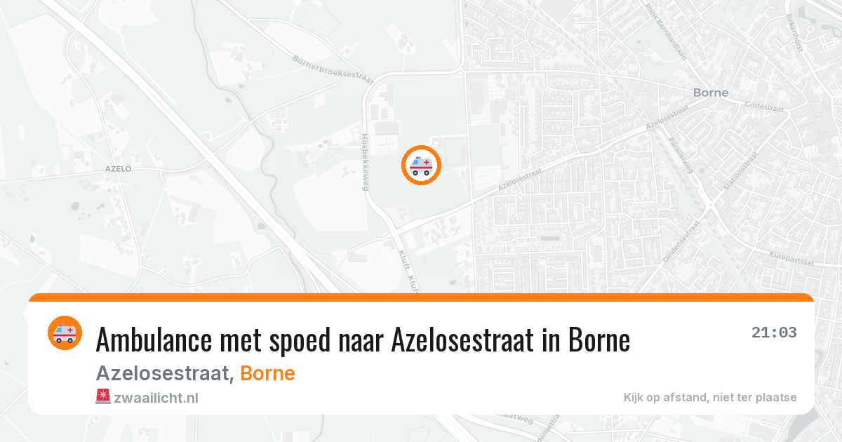 Ambulance met spoed naar Azelosestraat in Borne — 31 mei 2026