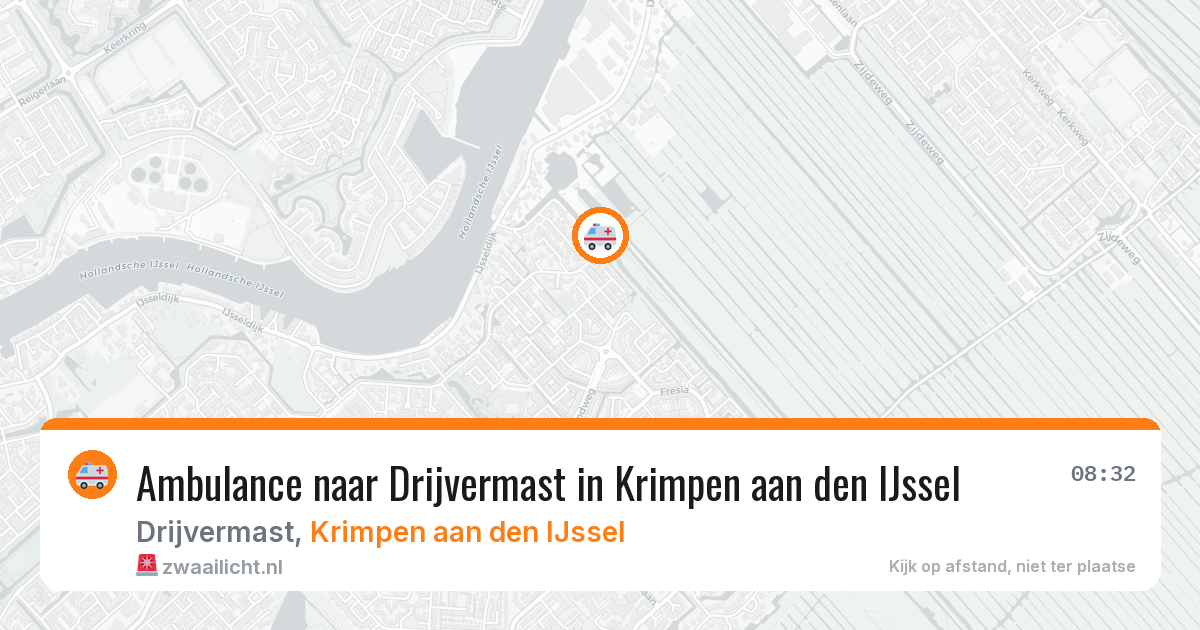Ambulance naar Drijvermast in Krimpen aan den IJssel — 7 mei 2026