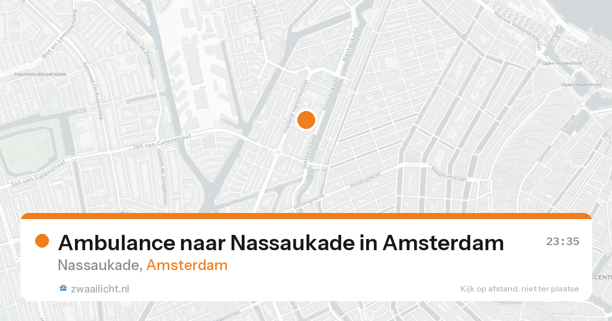Ambulance naar Nassaukade in Amsterdam — 17 aug 2026