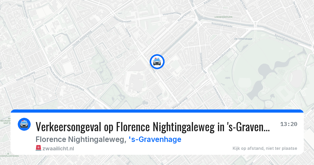 Verkeersongeval op Florence Nightingaleweg in 's-Gravenhage — 1 jul 2026