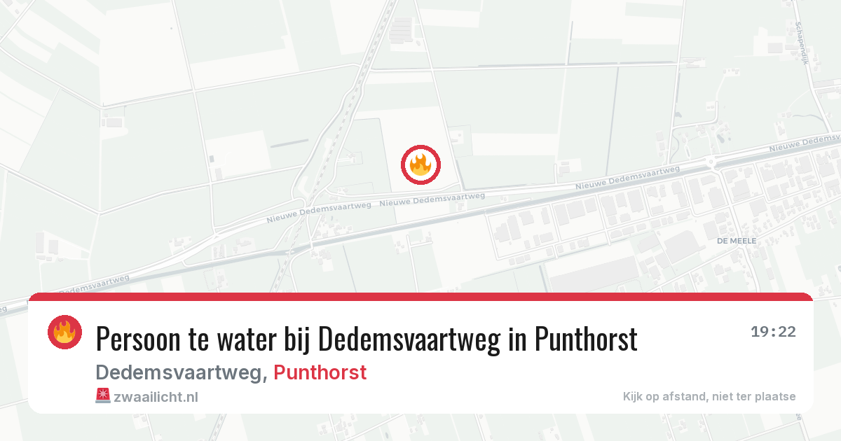Persoon te water bij Dedemsvaartweg in Punthorst — 8 apr 2026