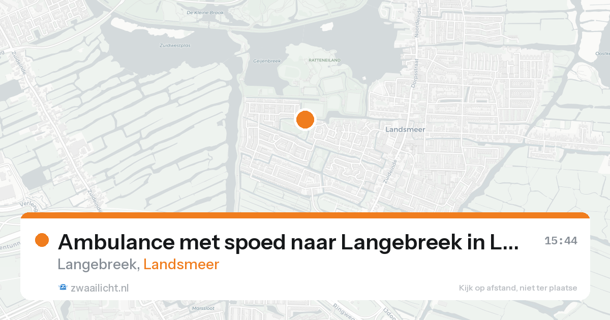 Ambulance met spoed naar Langebreek in Landsmeer — 7 feb 2026