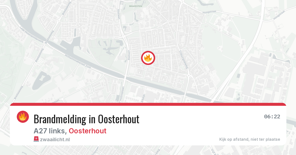 Brandmelding in Oosterhout — 28 jul 2026
