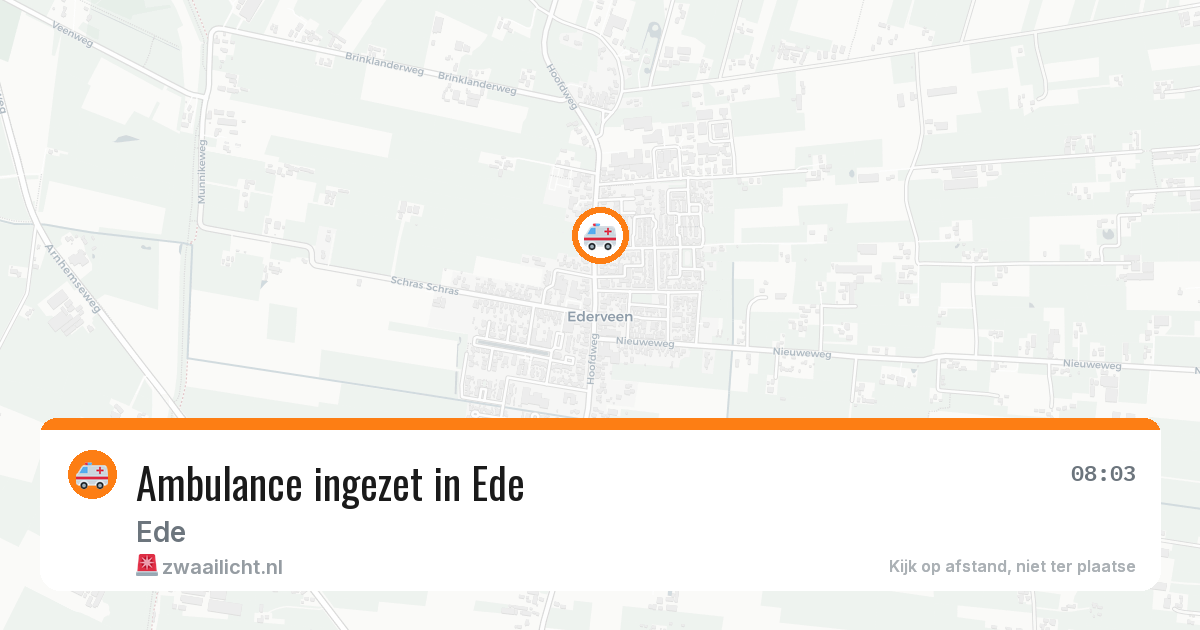 Ambulance ingezet in Ede — 29 jan 2026