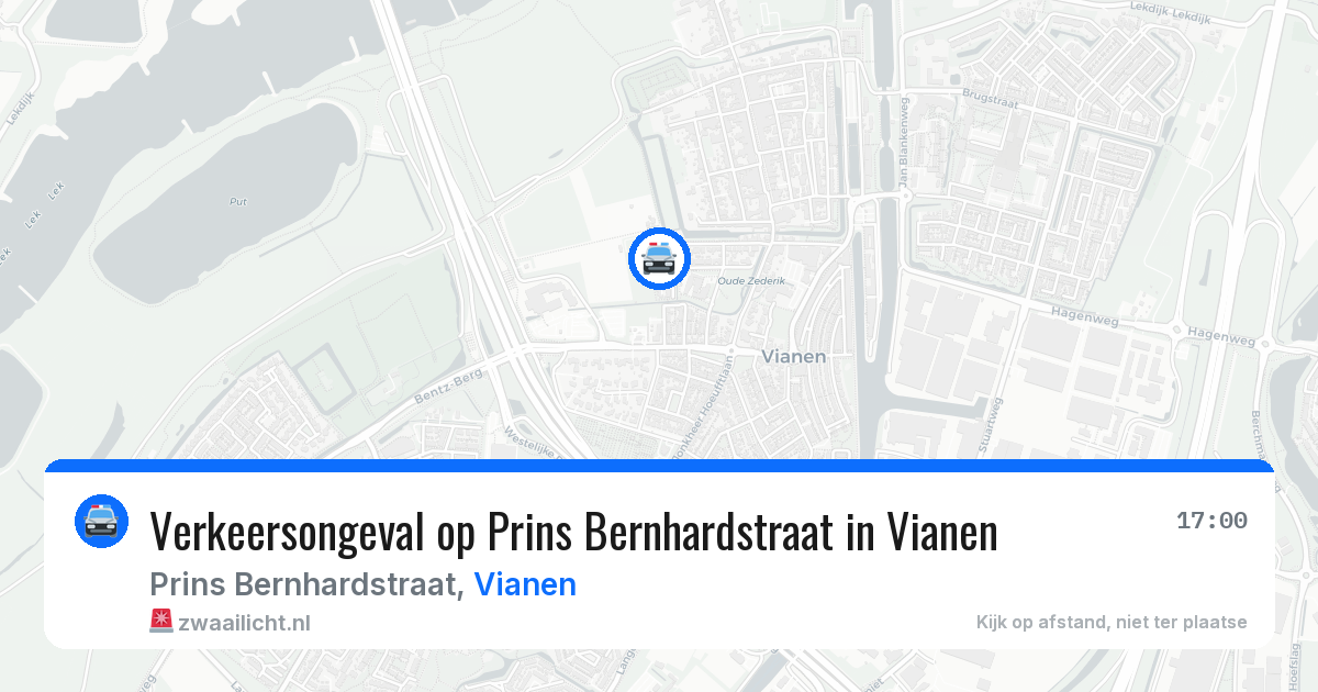 Verkeersongeval op Prins Bernhardstraat in Vianen — 26 mei 2026