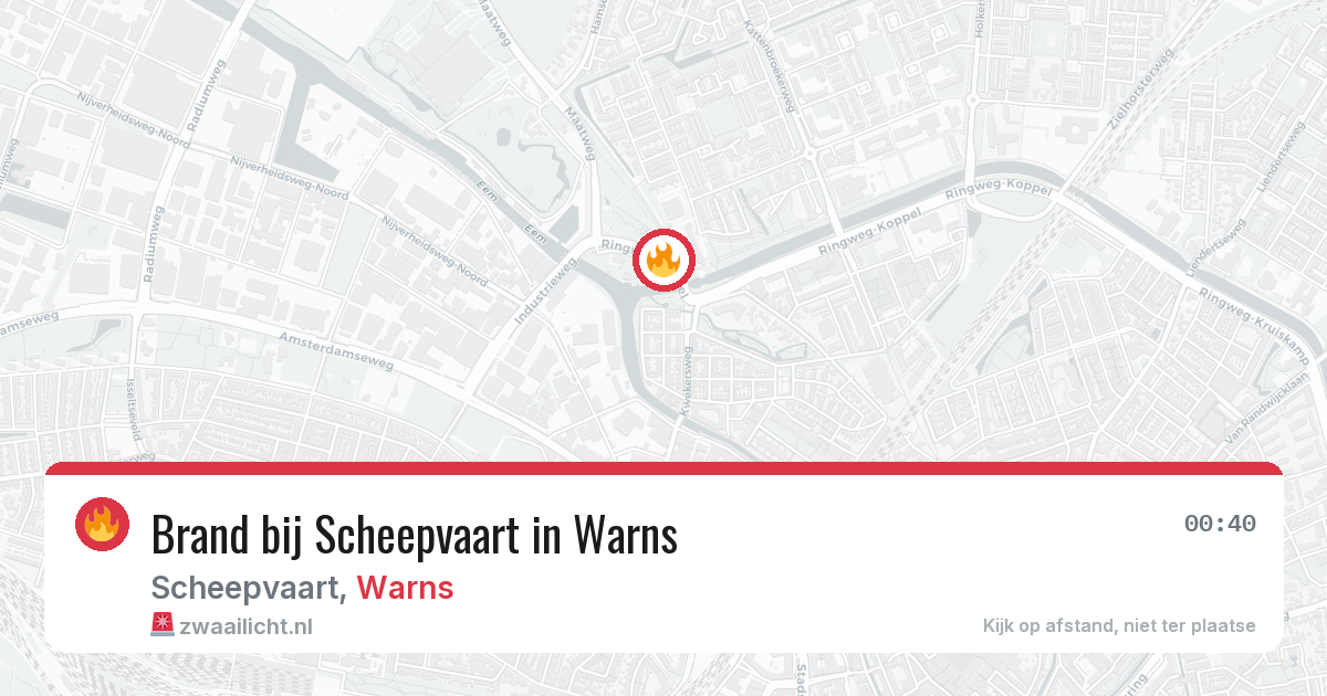 Brand bij Scheepvaart in Warns — 6 apr 2026