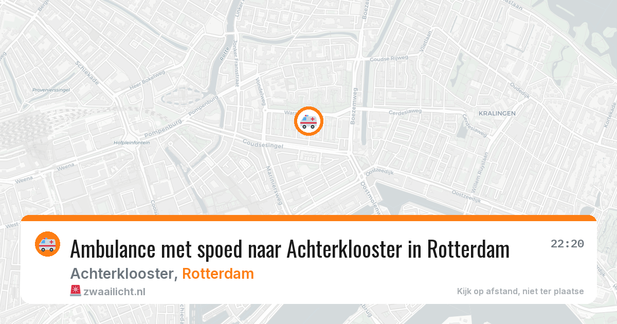 Ambulance met spoed naar Achterklooster in Rotterdam — 16 jun 2026