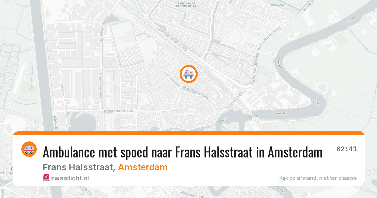 Ambulance met spoed naar Frans Halsstraat in Amsterdam — 10 mrt 2026