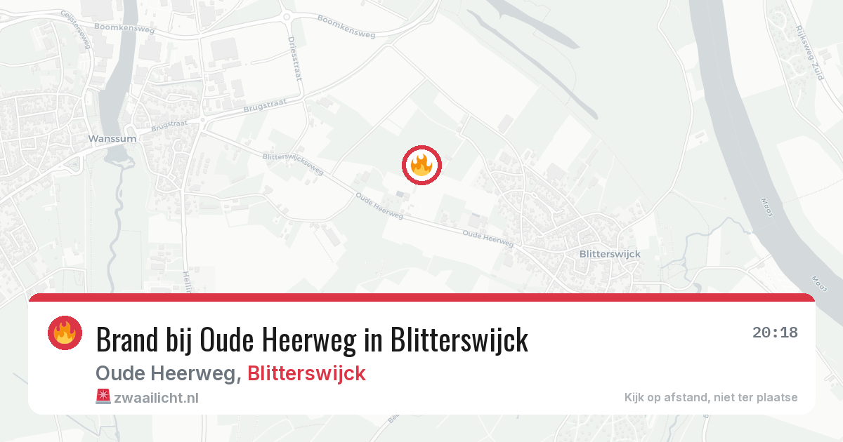 Brand bij Oude Heerweg in Blitterswijck — 28 mei 2026