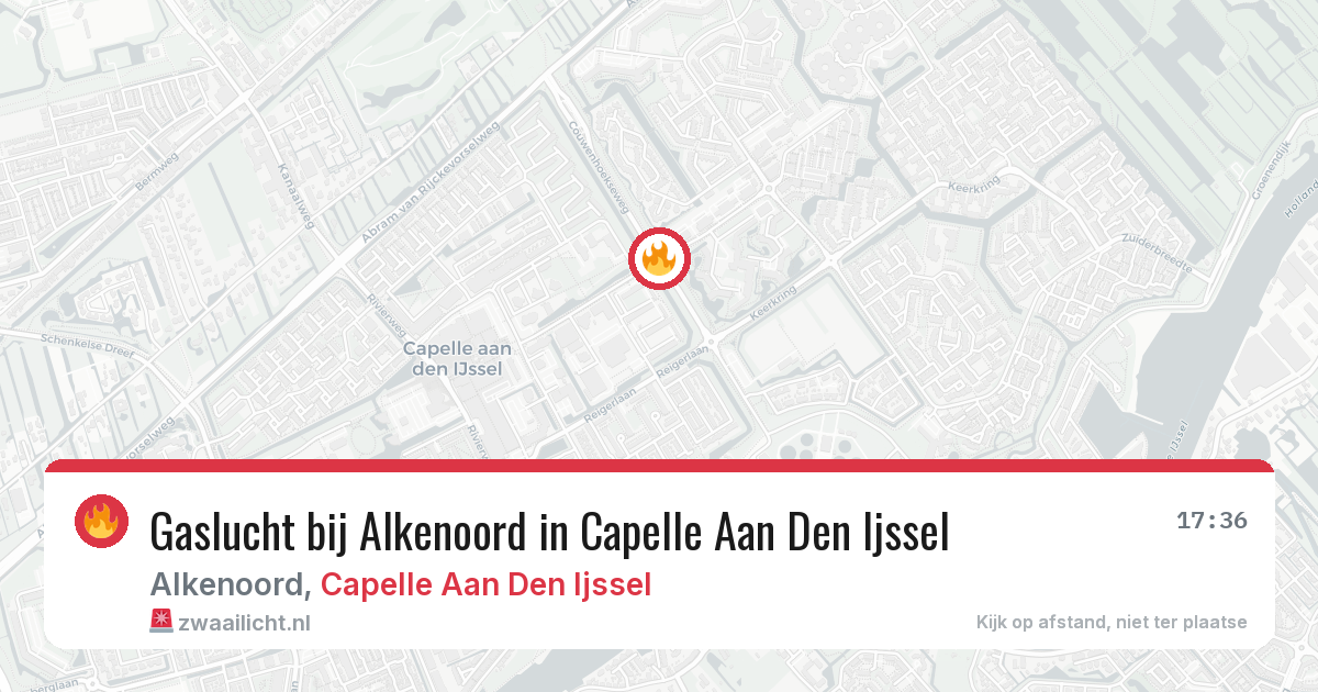 Gaslucht bij Alkenoord in Capelle Aan Den Ijssel — 30 mei 2026