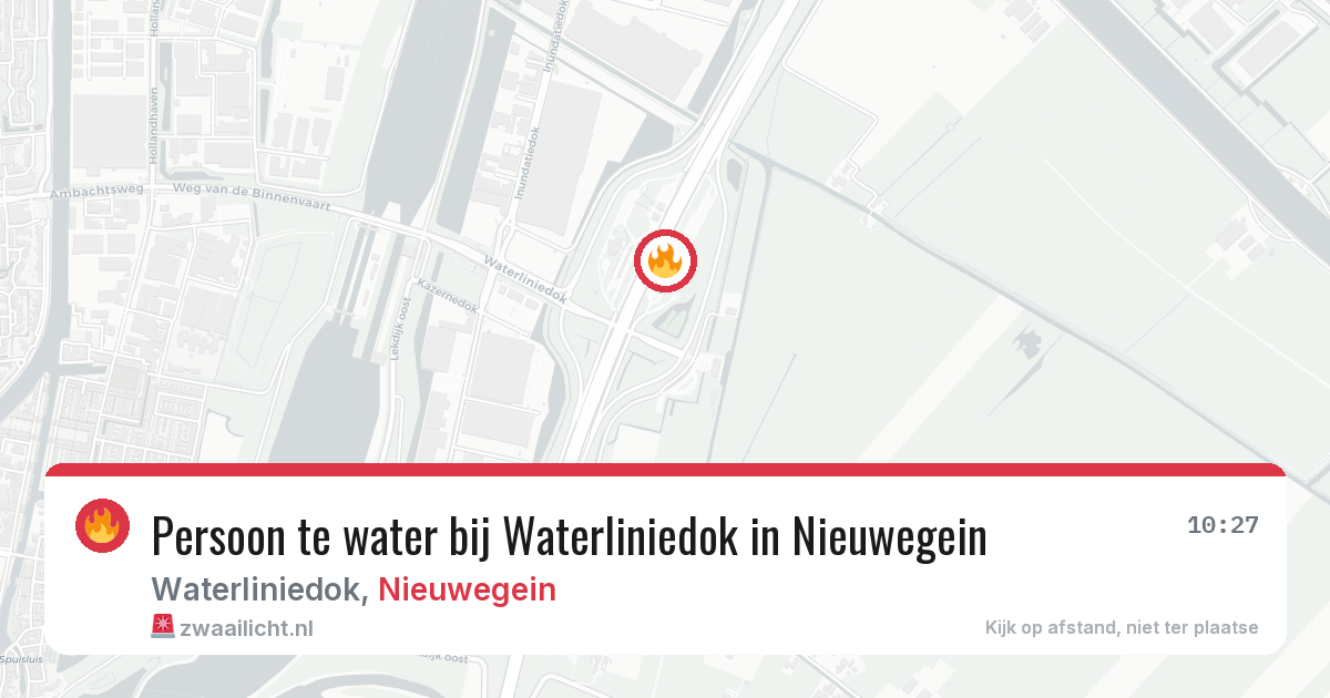 Persoon te water bij Waterliniedok in Nieuwegein — 24 mei 2026