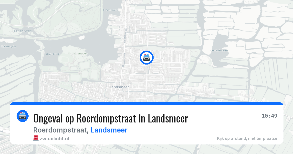 Ongeval op Roerdompstraat in Landsmeer — 21 jul 2026