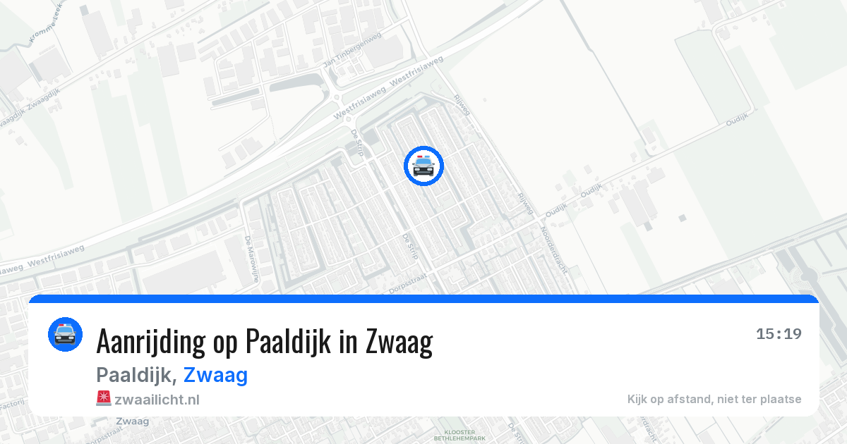 Aanrijding op Paaldijk in Zwaag — 29 jul 2026