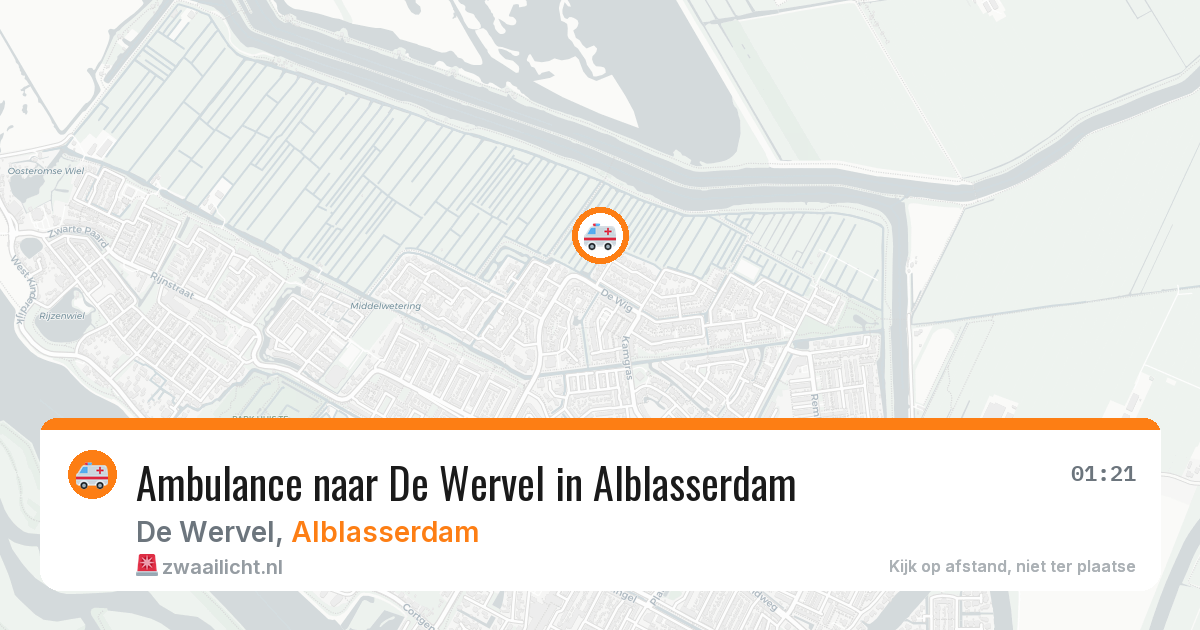 Ambulance naar De Wervel in Alblasserdam — 6 jun 2026