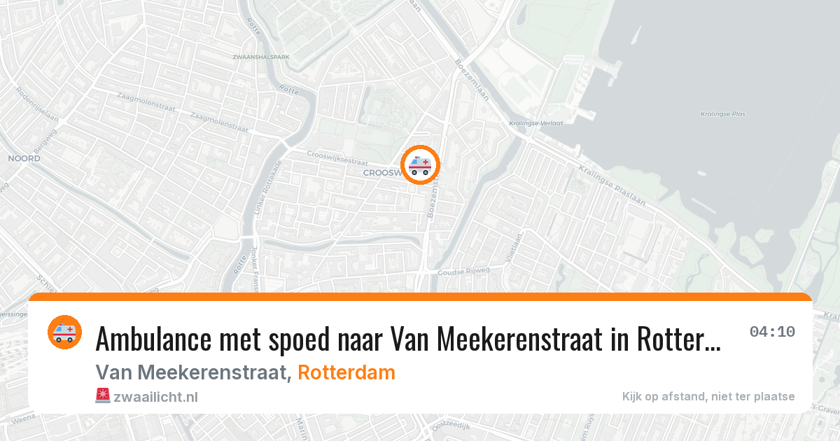 Ambulance met spoed naar Van Meekerenstraat in Rotterdam — 27 jun 2026
