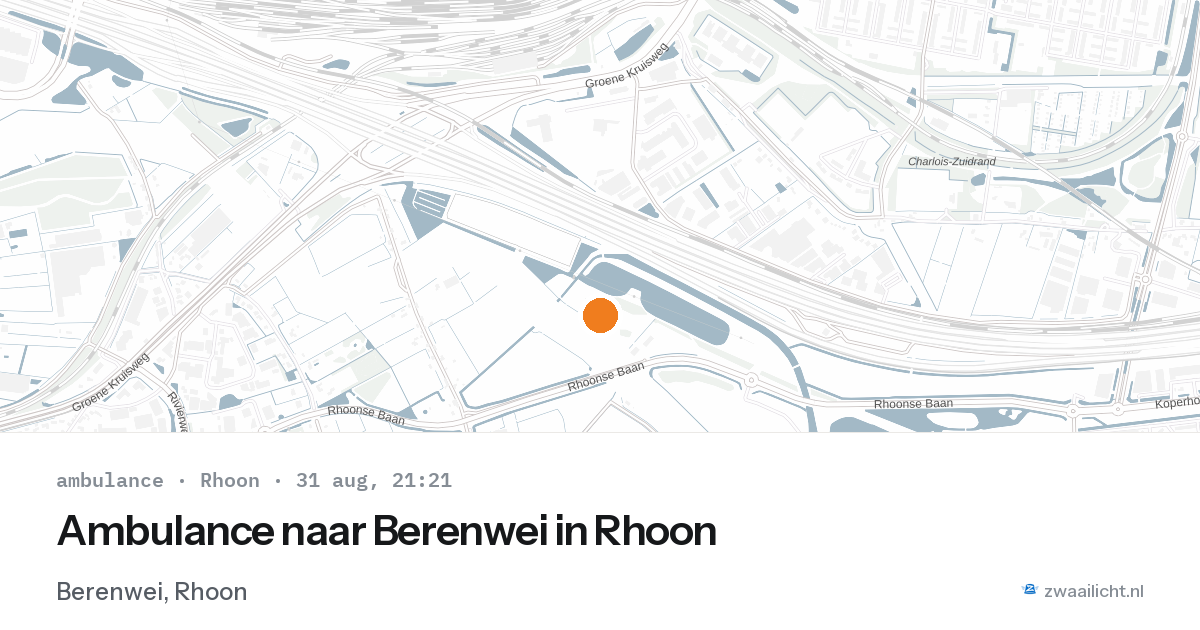 Ambulance naar Berenwei in Rhoon — 31 aug 2026