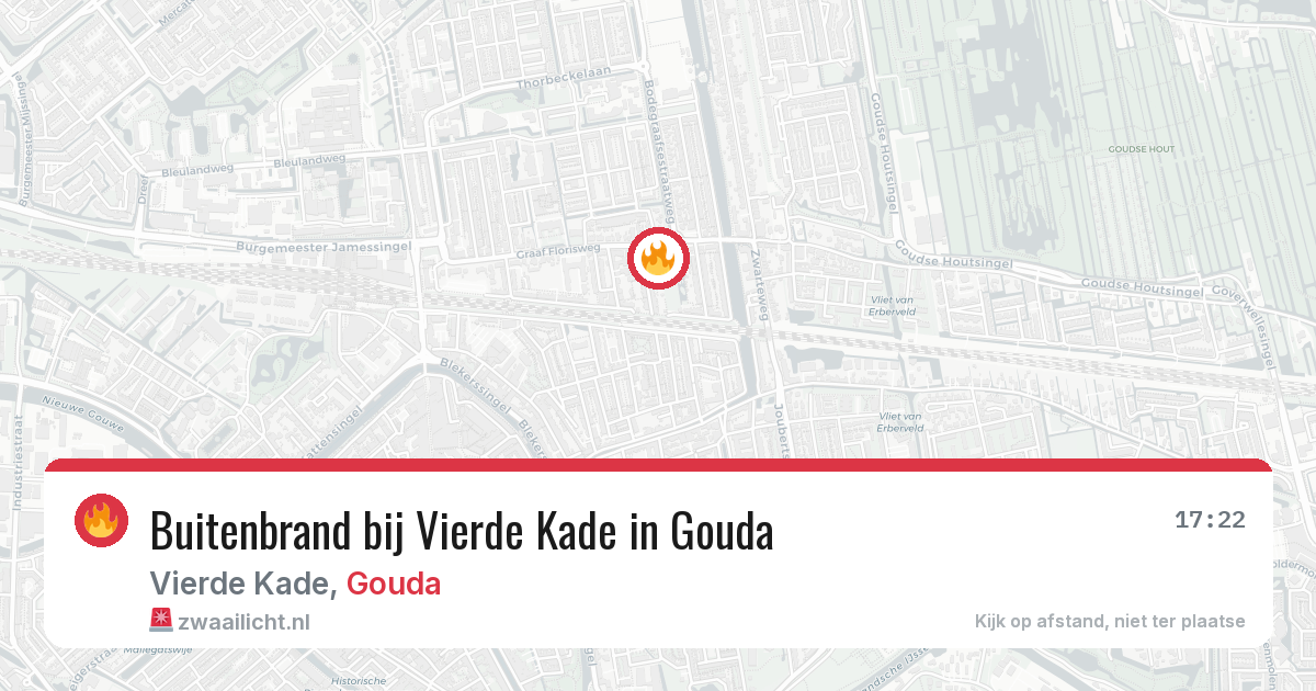 Buitenbrand bij Vierde Kade in Gouda — 26 jun 2026