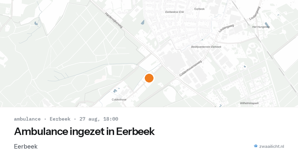 Ambulance ingezet in Eerbeek — 27 aug 2026