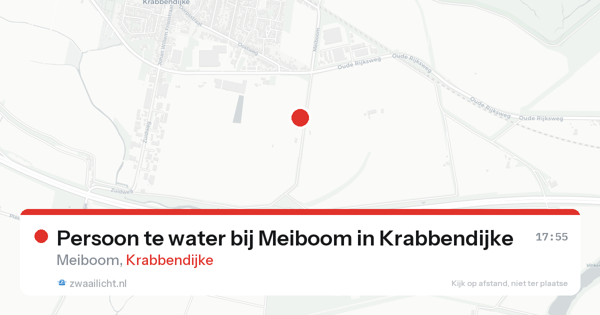 Persoon te water bij Meiboom in Krabbendijke — 13 aug 2026