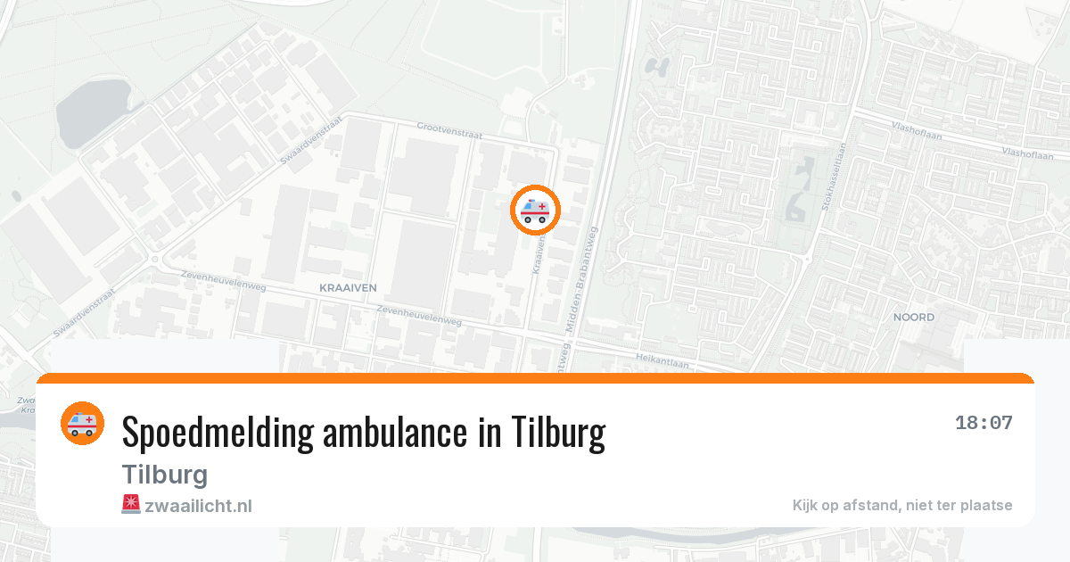Spoedmelding ambulance in Tilburg — 21 mei 2026