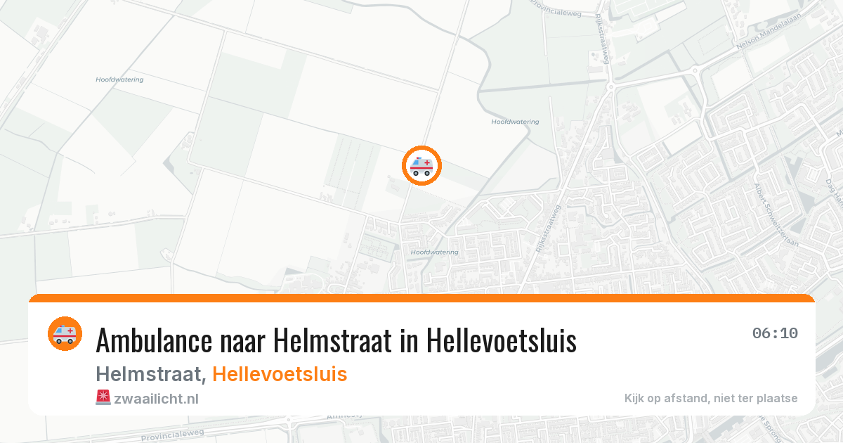 Ambulance naar Helmstraat in Hellevoetsluis — 18 mrt 2026